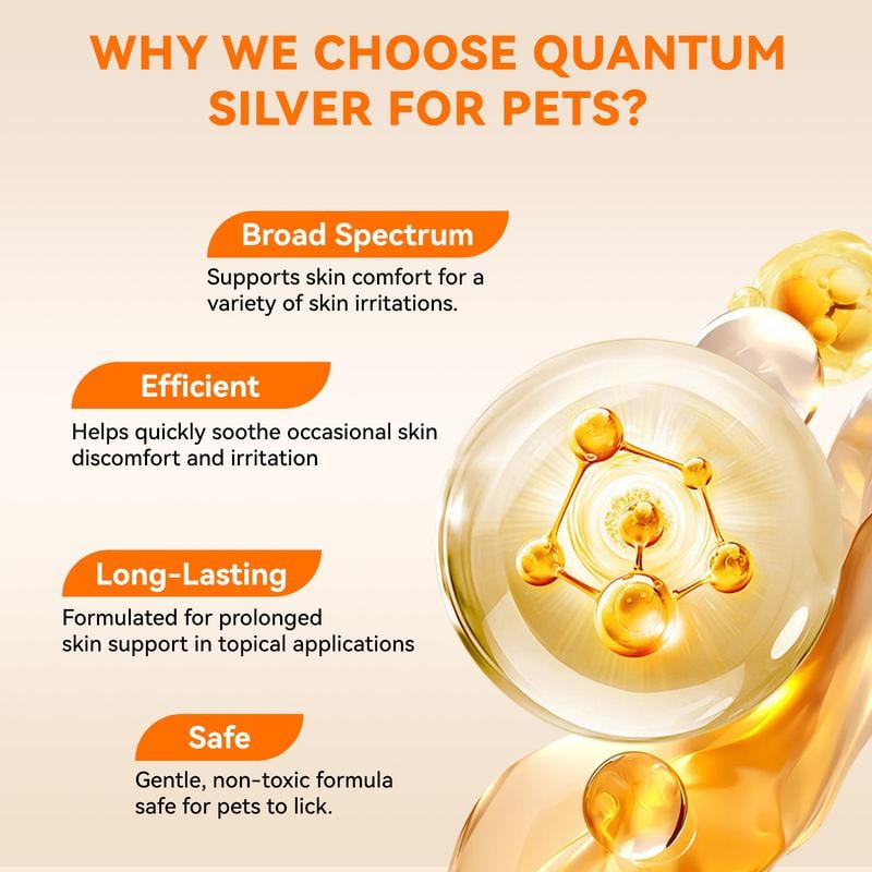 Vet-Recommended Itch Relief Spray for Dogs & Cats – Quantum Silver Formula
