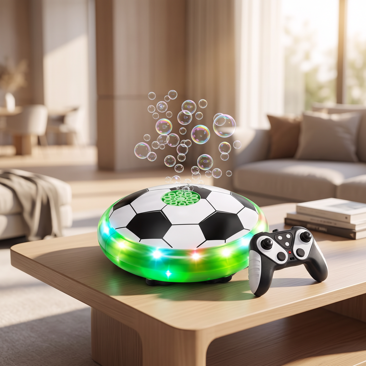 RC Soccer Bubble Car | Remote Control Bubble Ball with 360° Spin, LED Lights & Sounds