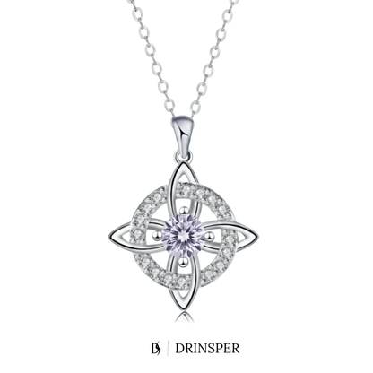 Mystical Birthstone Witches Knot Necklace – Natural Crystal🔮💞Protect Your Loved Ones